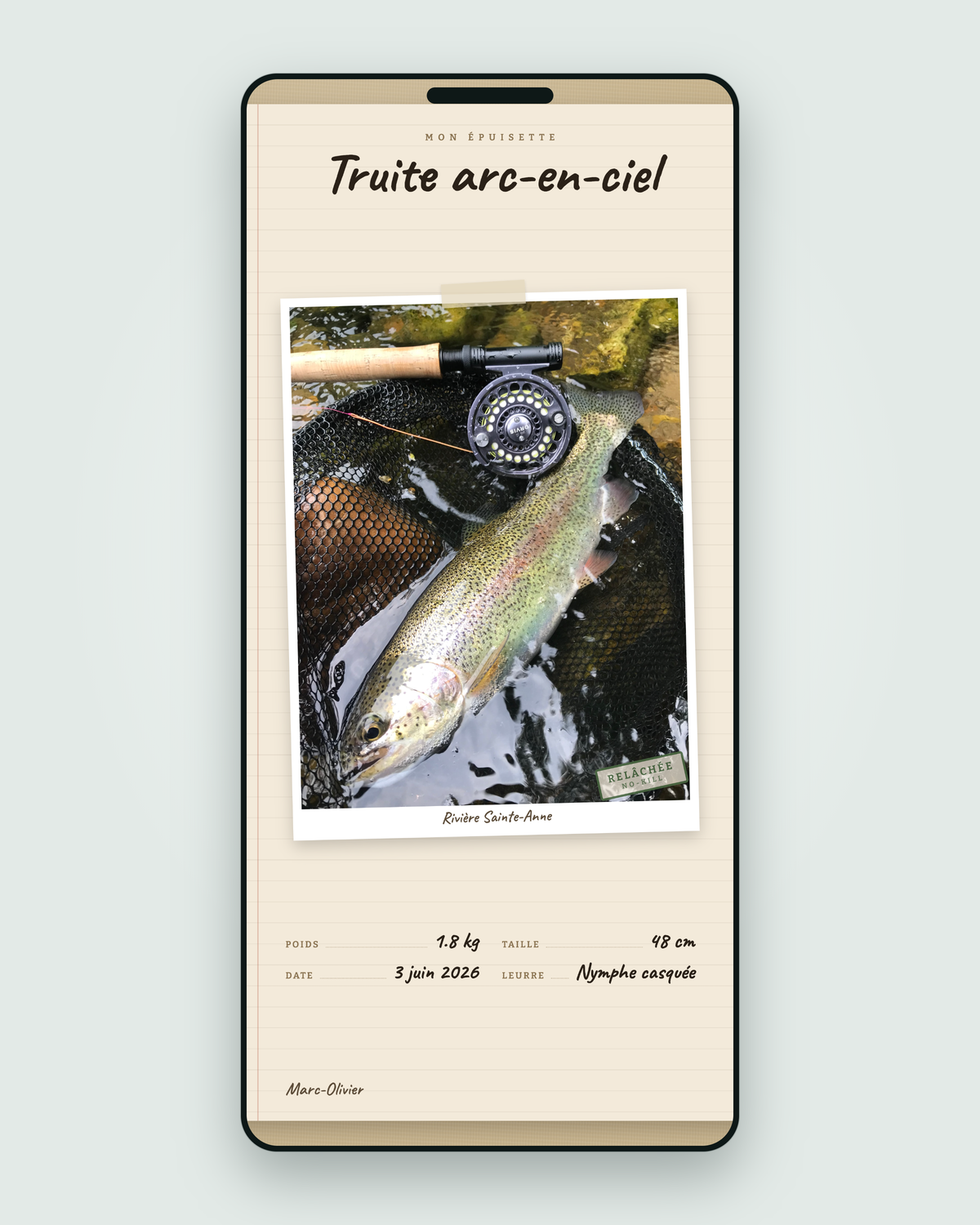 Une carte de la série affichée sur un téléphone